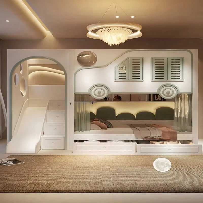 Bunk Bed With Stairs And Slide - New Design Kids Luxury Bunk Bed