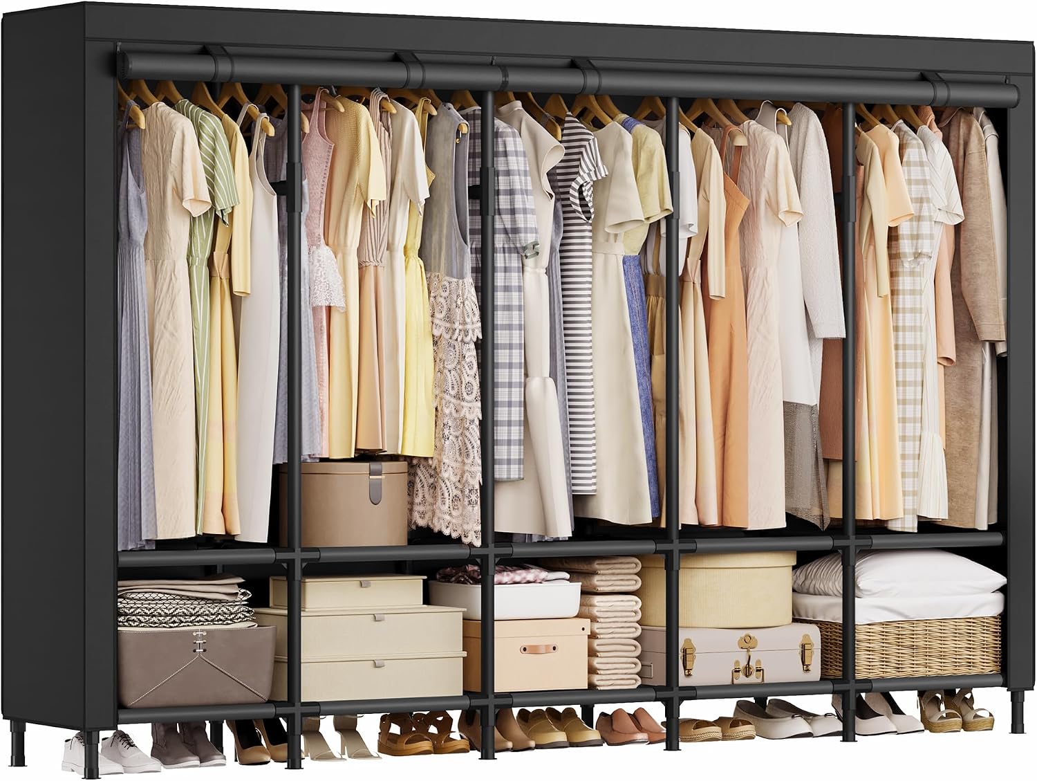Wardrobe Closet Portable Fabric Cover - Portable Wardrobe Closet 83.5 Inch with