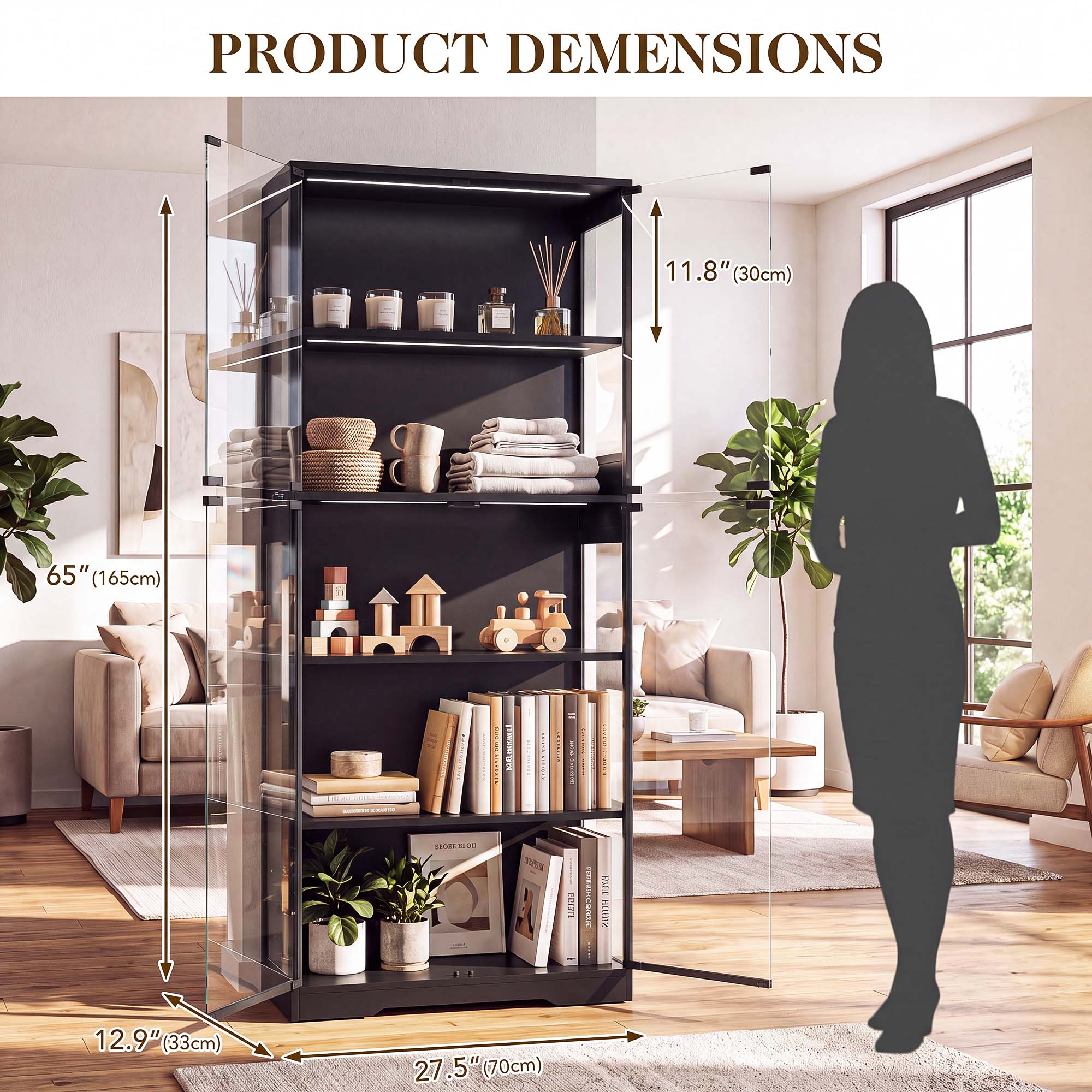 TCGBKAF 5‑Tier Display Cabinet - đánh giá và giá Bedroom Furniture