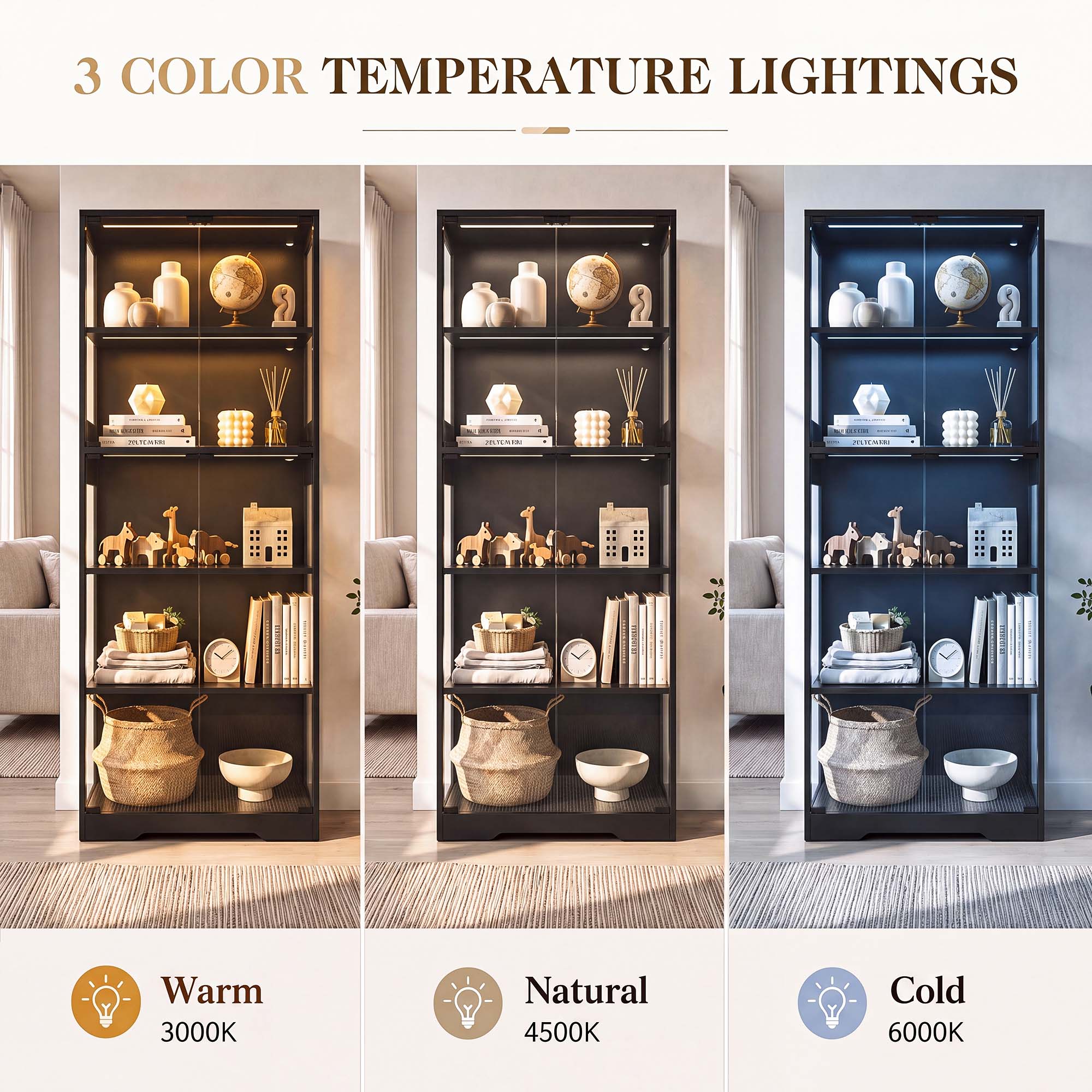 TCGBKAF 5‑Tier Display Cabinet - đánh giá và giá Bedroom Furniture