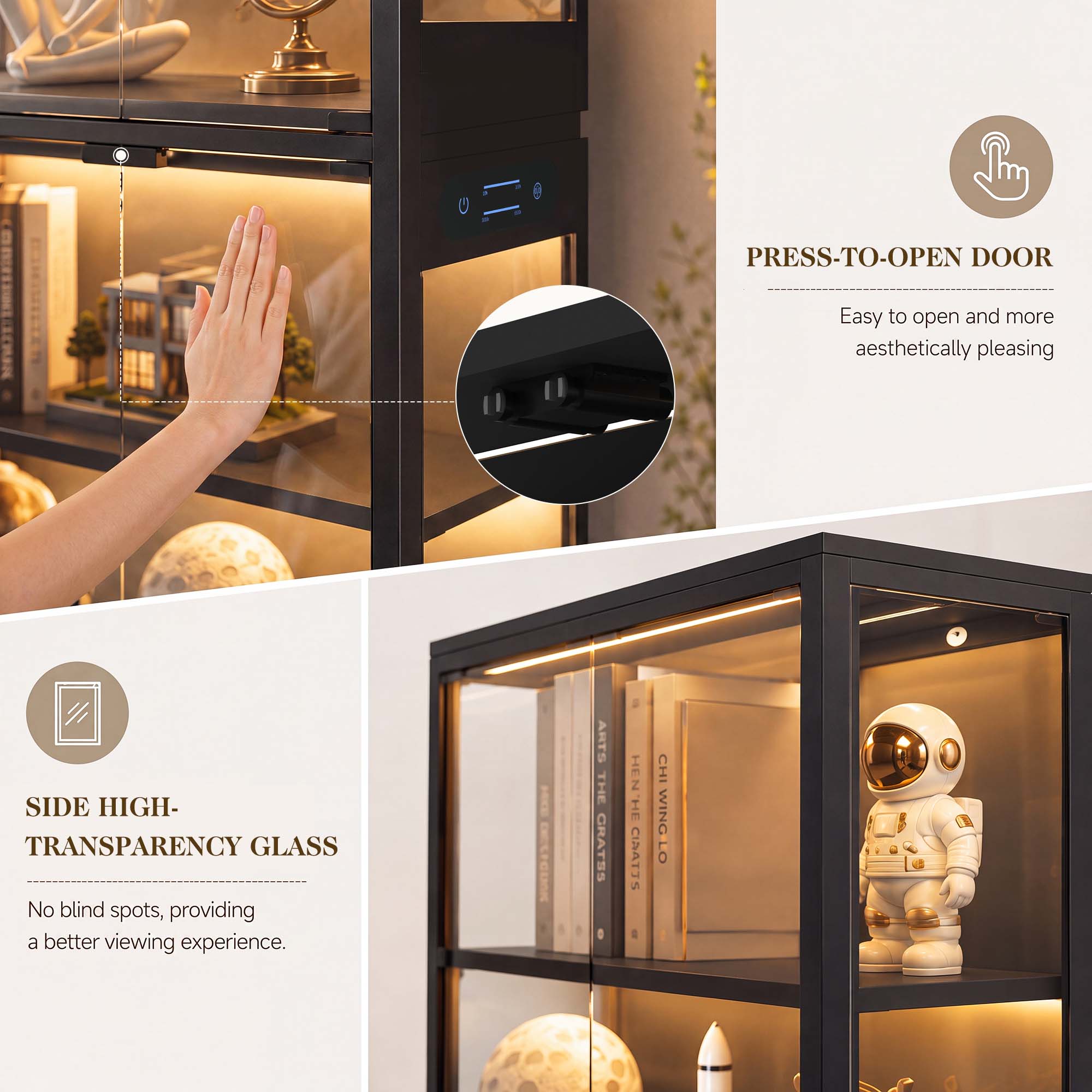 TCGBKAF 5‑Tier Display Cabinet - đánh giá và giá Bedroom Furniture
