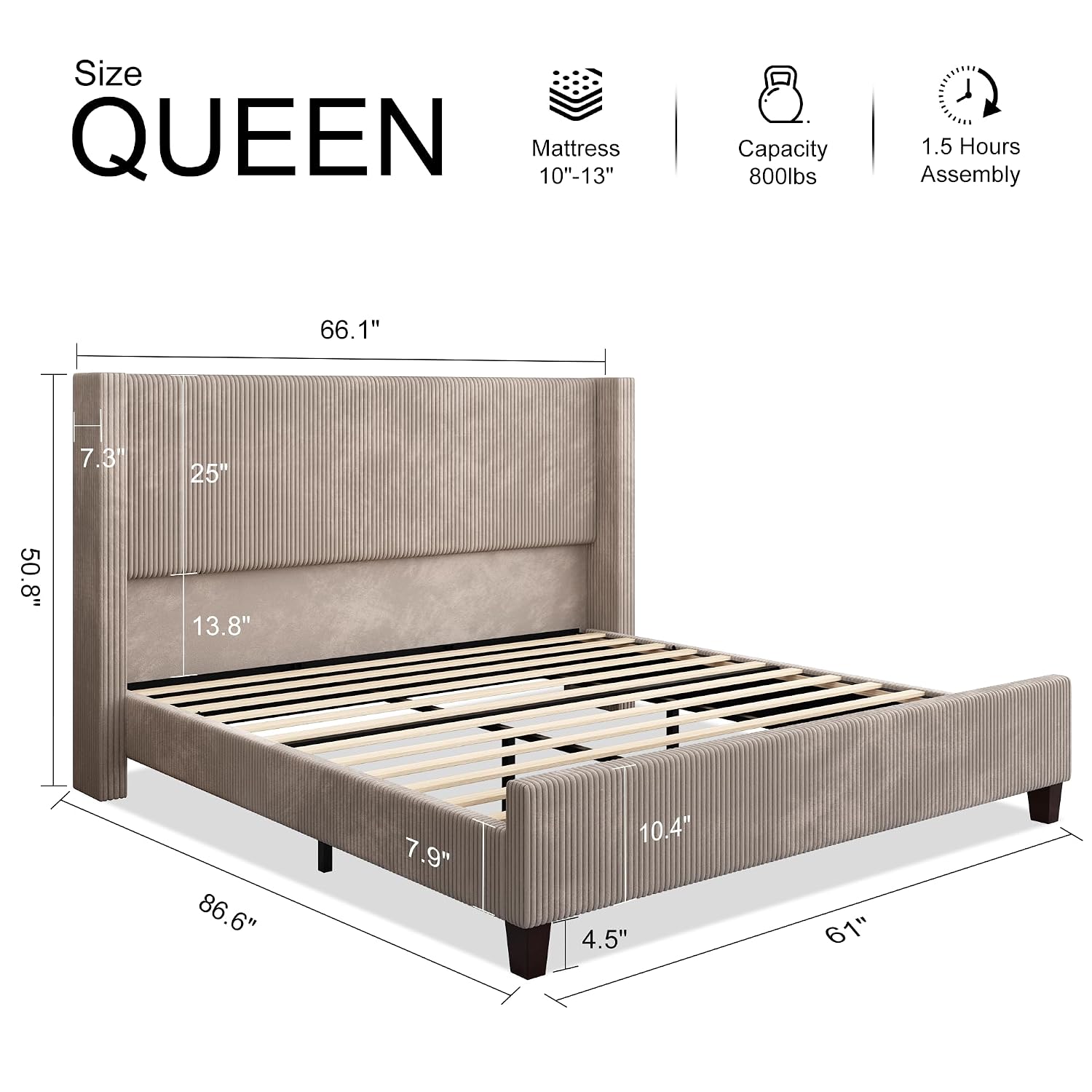Queen Size Bed Frame with 50.8 - đánh giá và giá Canopy Bed Frame Metal Queen