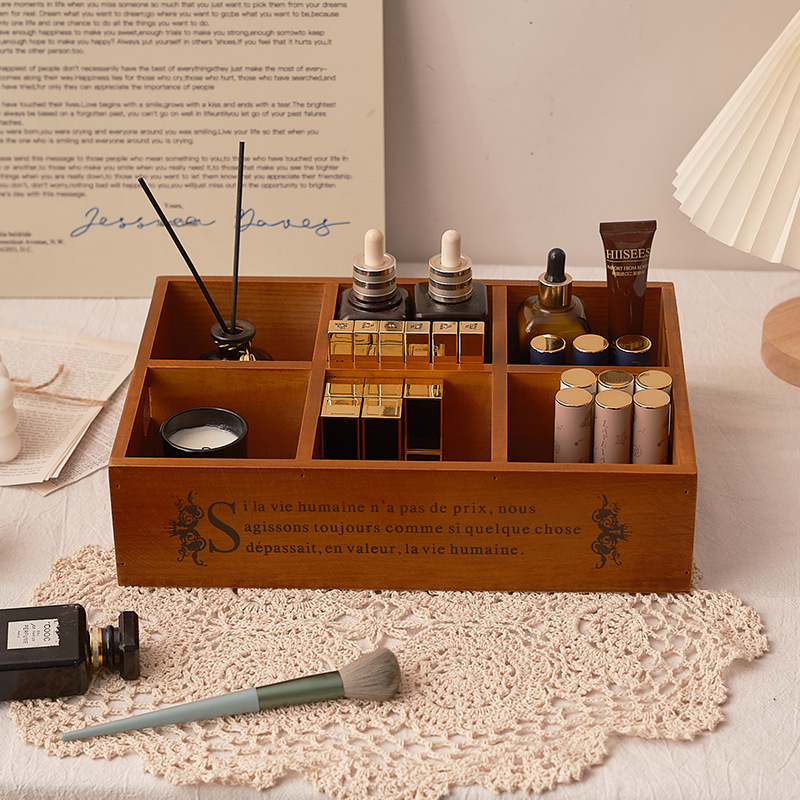 Zakka retro wooden portable si - đánh giá và giá Storage