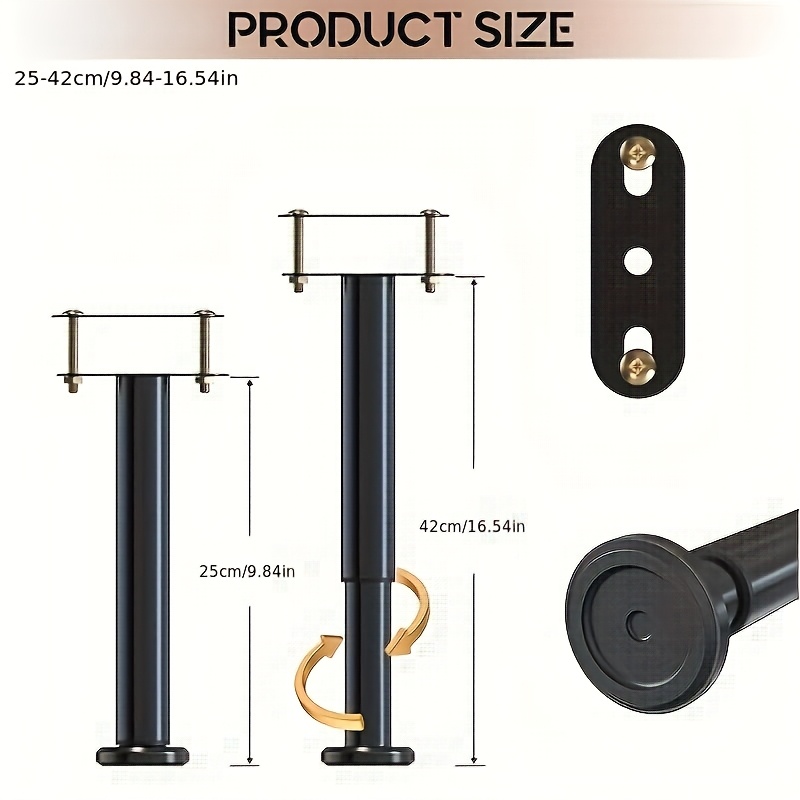 Adjustable Height: 4pcs Bed Fr - đánh giá và giá Canopy Bed Frame Metal Queen