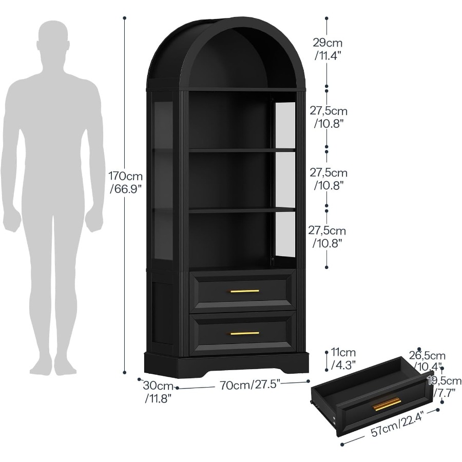 Display Cabinet, Tall Arched B - đánh giá và giá Storage