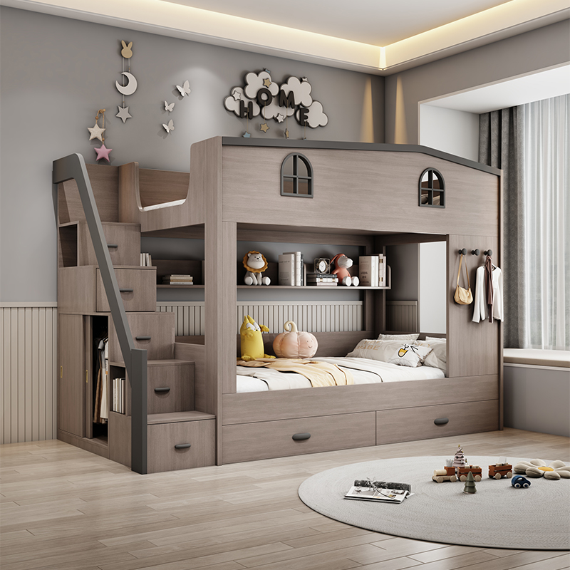 Nordic Double Decker Kids Beds - đánh giá và giá Bunk Bed With Stairs And Slide
