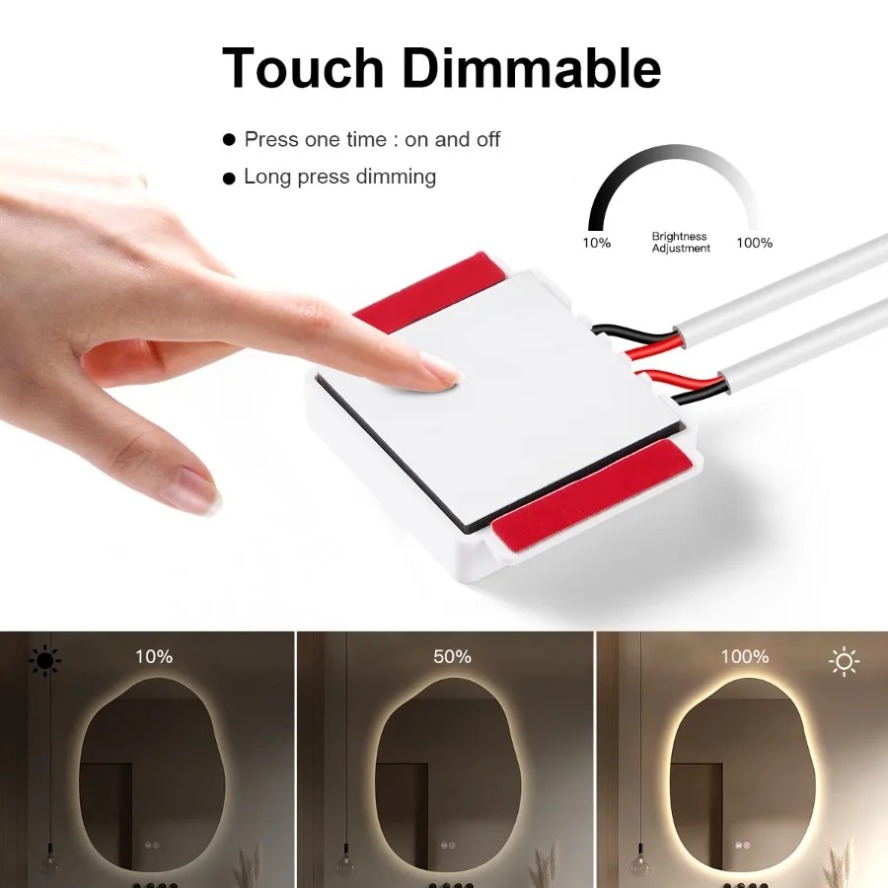 Dimmable Touch Control Bathroo - đánh giá và giá Dressing Table Vanity With Lighted Mirror