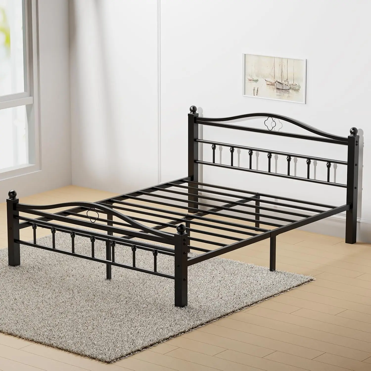 Queen Metal Bed Frame with Hea - đánh giá và giá Canopy Bed Frame Metal Queen