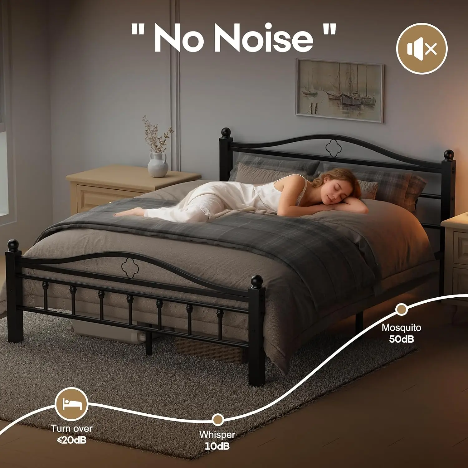 Queen Metal Bed Frame with Hea - đánh giá và giá Canopy Bed Frame Metal Queen