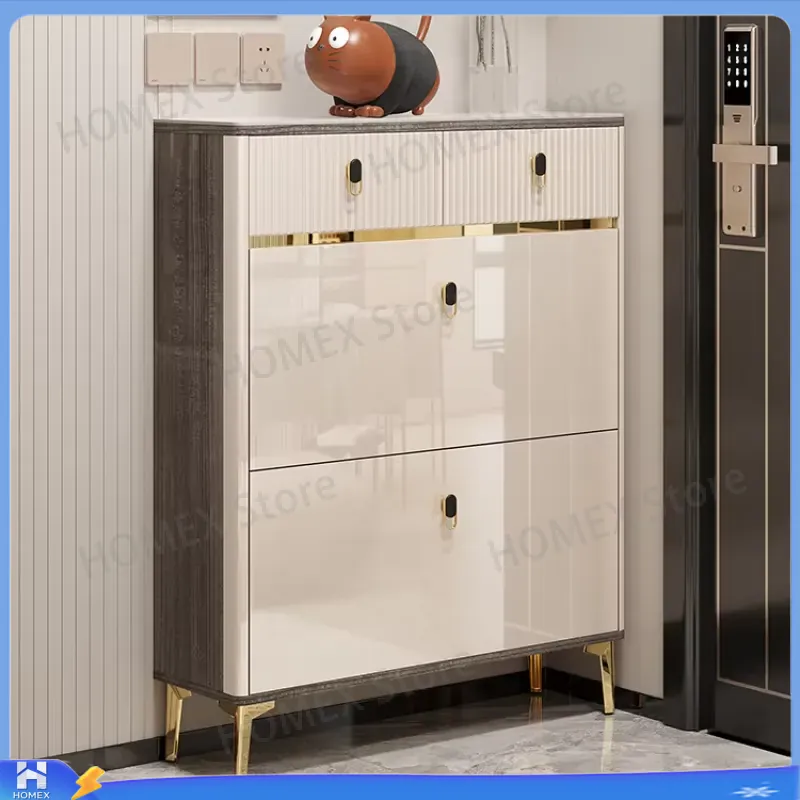 Waterproof Shoe Cabinet with S - đánh giá và giá Shoe Rack Cabinet Narrow Entryway