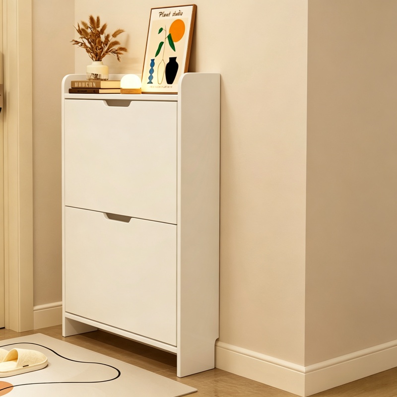 2-Tier Wooden Shoe Organizer C - đánh giá và giá Shoe Rack Cabinet Narrow Entryway