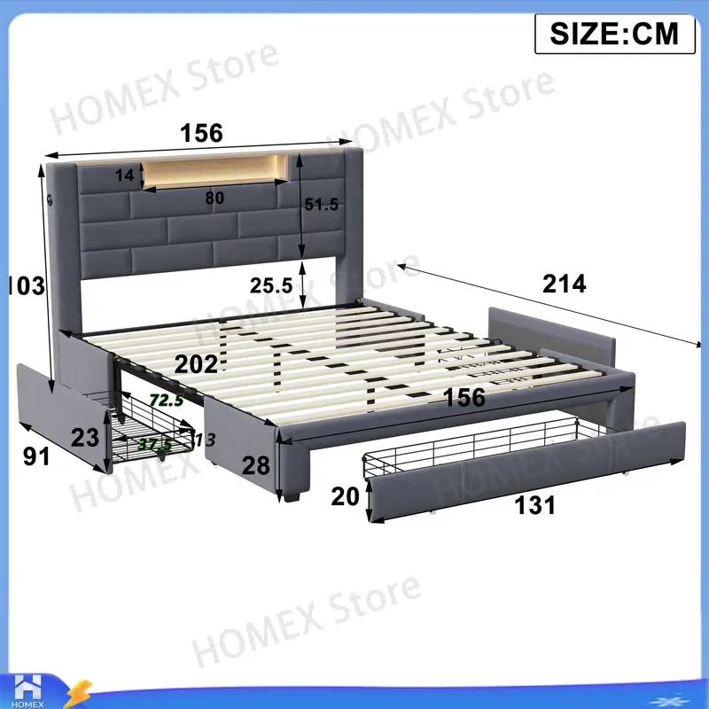 5FT Double Bed Frame with Stor - đánh giá và giá Gas Lift Storage Bed Hydraulic