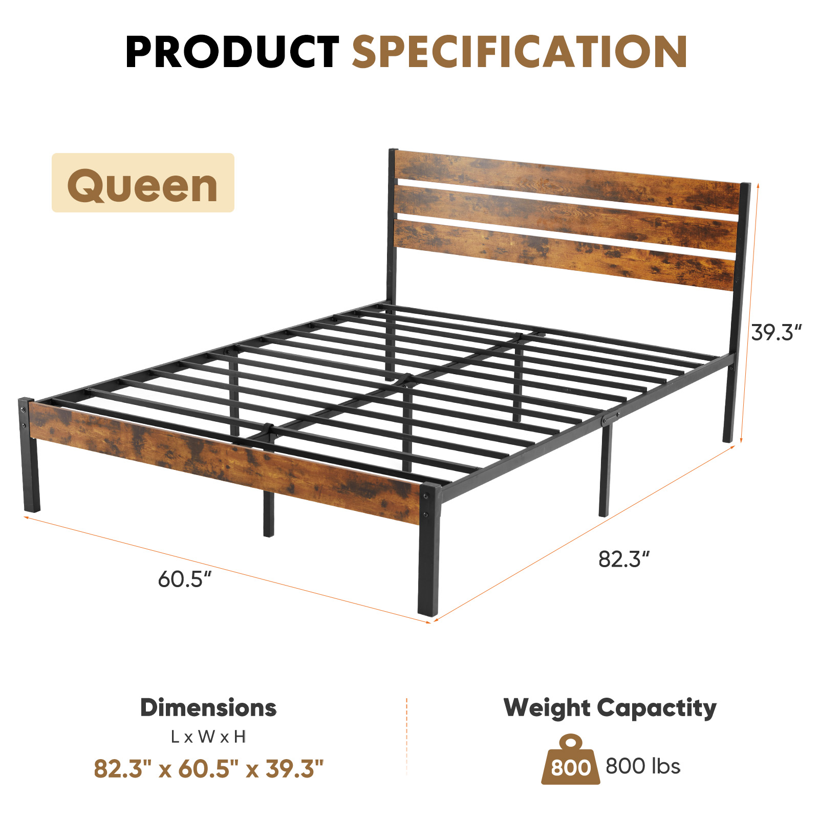 JHK Queen Size Metal Platform  - đánh giá và giá Canopy Bed Frame Metal Queen
