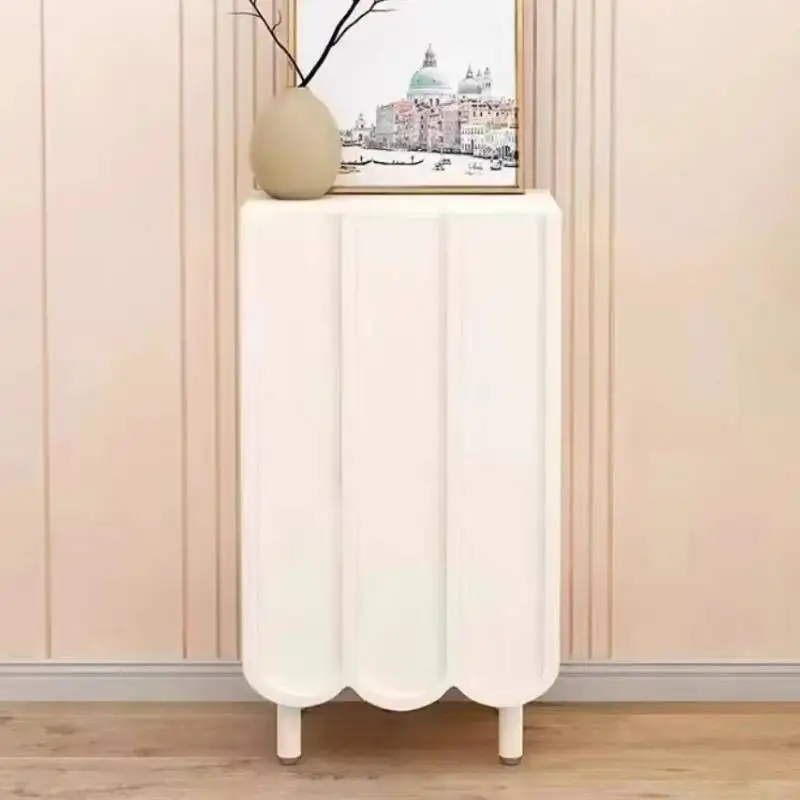 White Minimalist Shoe Cabinet  - đánh giá và giá Shoe Rack Cabinet Narrow Entryway