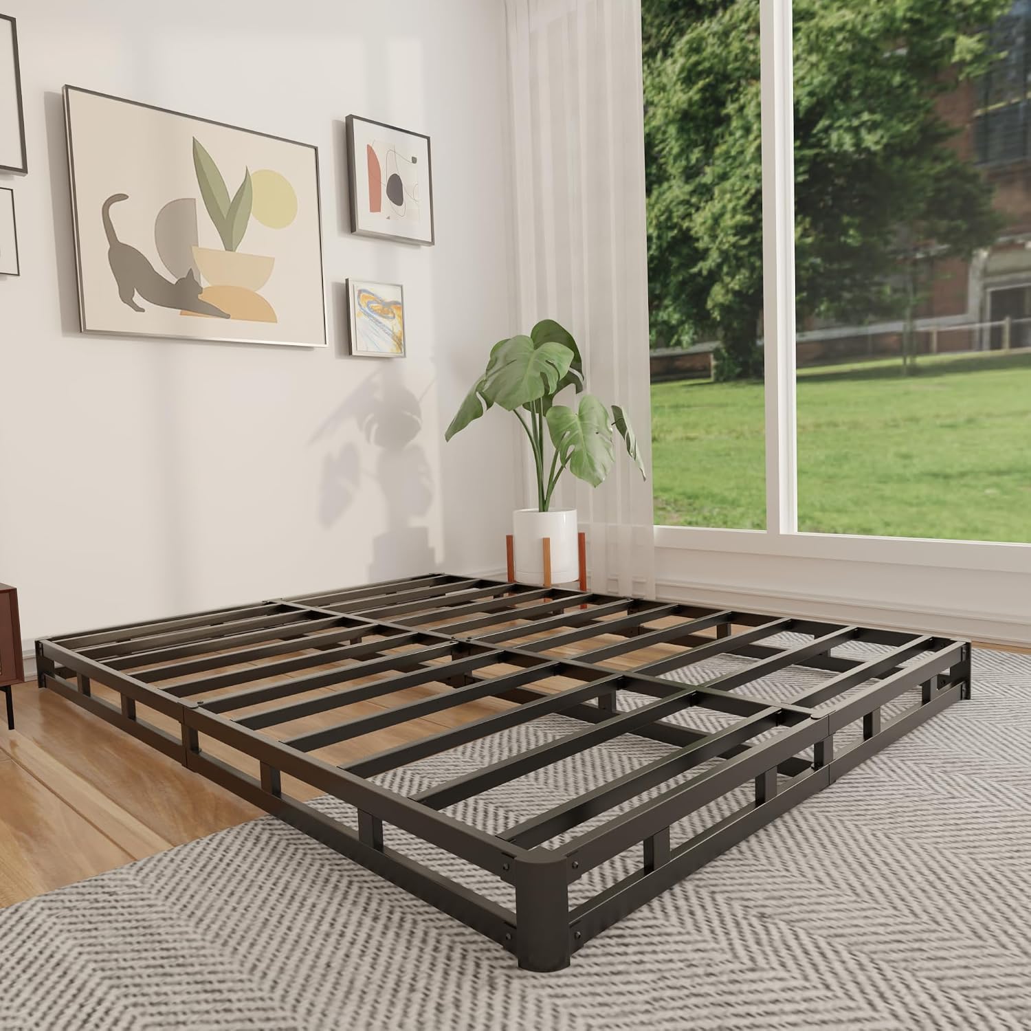 4 Inch Queen Box Spring Low Pr - đánh giá và giá Canopy Bed Frame Metal Queen