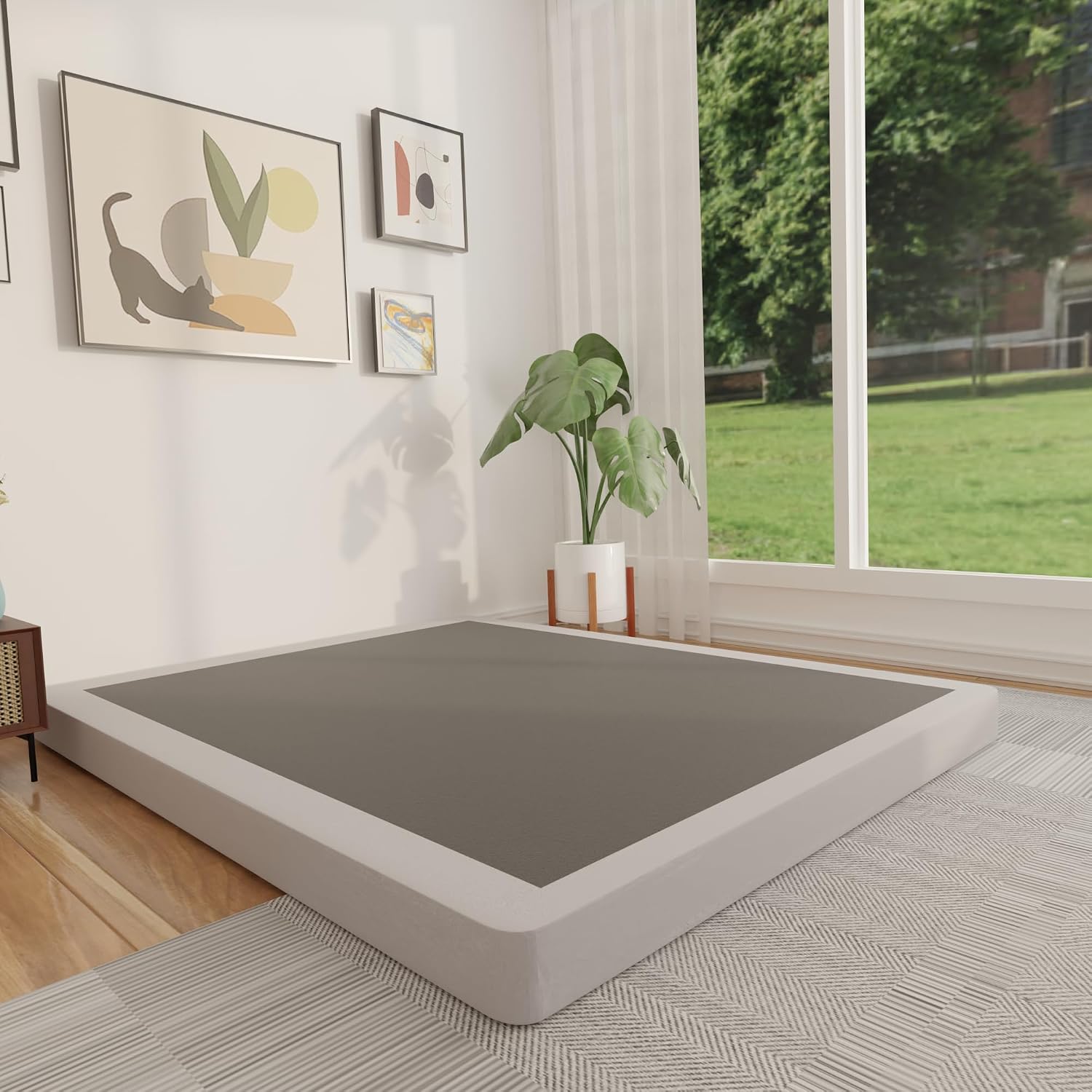 4 Inch Queen Box Spring Low Pr - đánh giá và giá Canopy Bed Frame Metal Queen