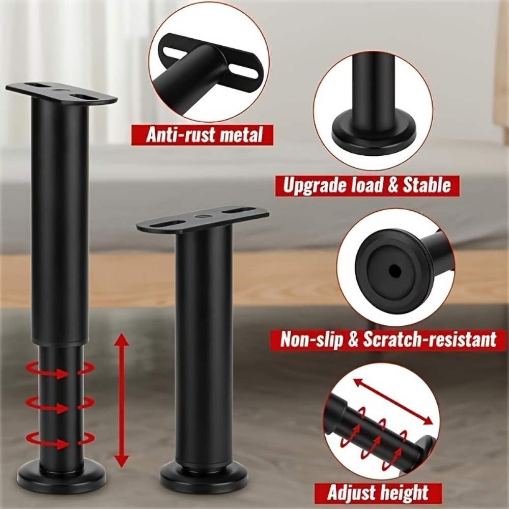 Adjustable Height Range:4 PCS  - đánh giá và giá Canopy Bed Frame Metal Queen