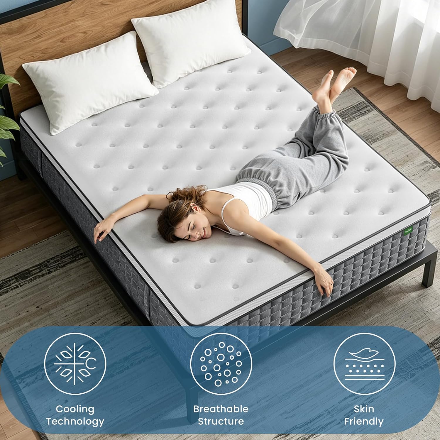Queen Mattress,12 Inch Hybrid  - đánh giá và giá Memory Foam Mattress In A Box Queen