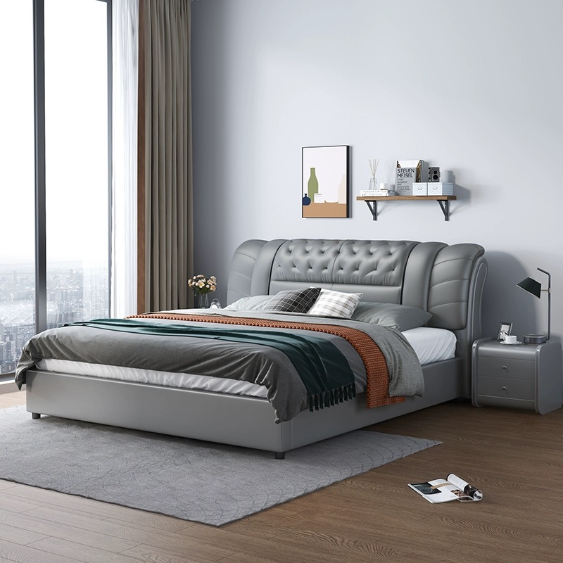 Set Furniture Bedroom Leather  - đánh giá và giá King Size Bed Frame With Storage Drawers