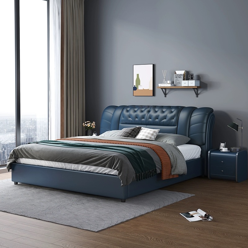 Set Furniture Bedroom Leather  - đánh giá và giá King Size Bed Frame With Storage Drawers