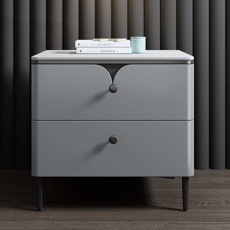Modern Solid Wood Bedside Tabl - đánh giá và giá Solid Wood Nightstand 2 Drawers